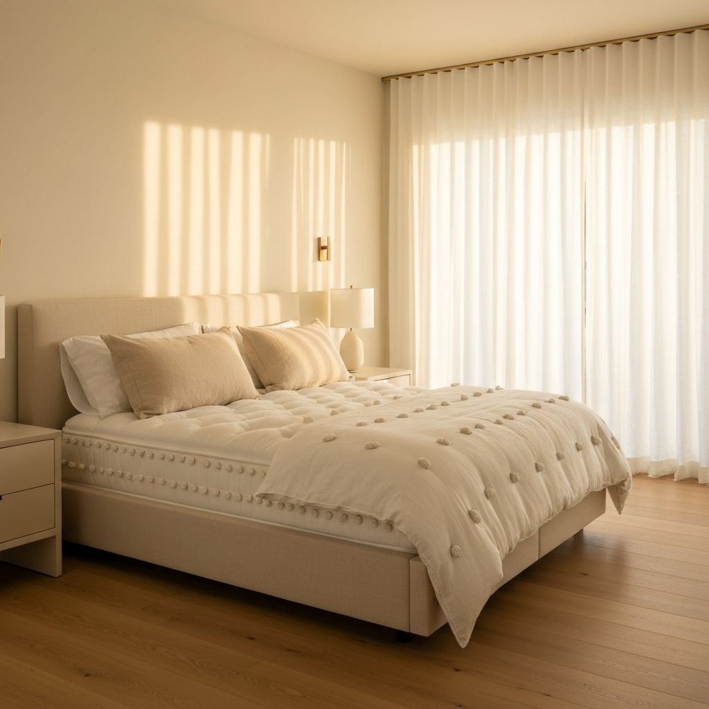 Luxury Aireloom mattress in a California coastal bedroom — the world's finest handcrafted sleep